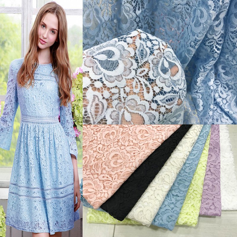 Dress Cutwork Nylon Lace Fabric for Women's Wear Wholesale Supplier 18